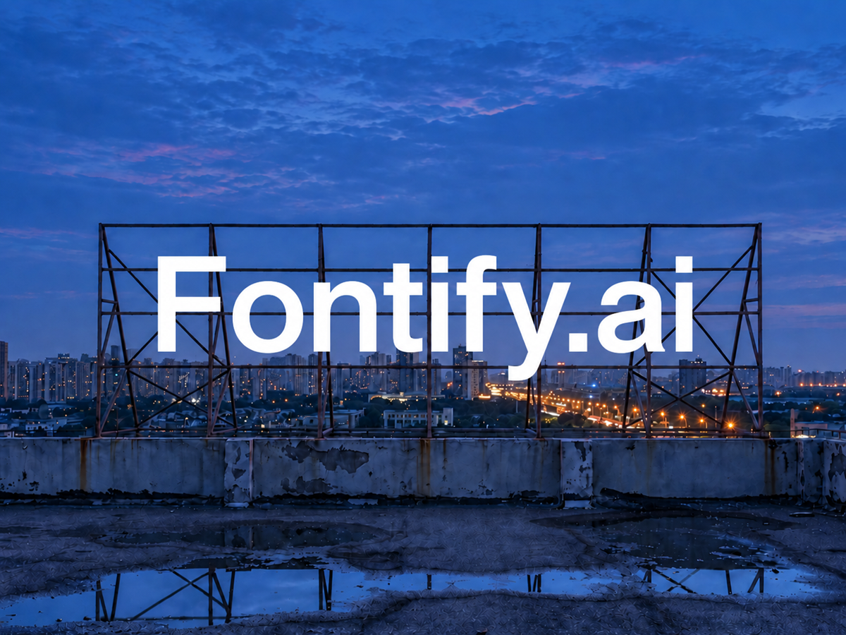 Scene before applying the font